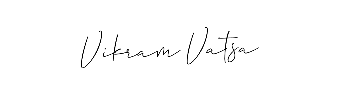 Vikram Vatsa stylish signature style. Best Handwritten Sign (Allison_Script) for my name. Handwritten Signature Collection Ideas for my name Vikram Vatsa. Vikram Vatsa signature style 2 images and pictures png