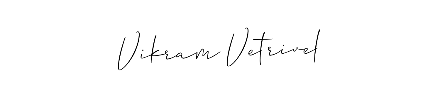 Best and Professional Signature Style for Vikram Vetrivel. Allison_Script Best Signature Style Collection. Vikram Vetrivel signature style 2 images and pictures png