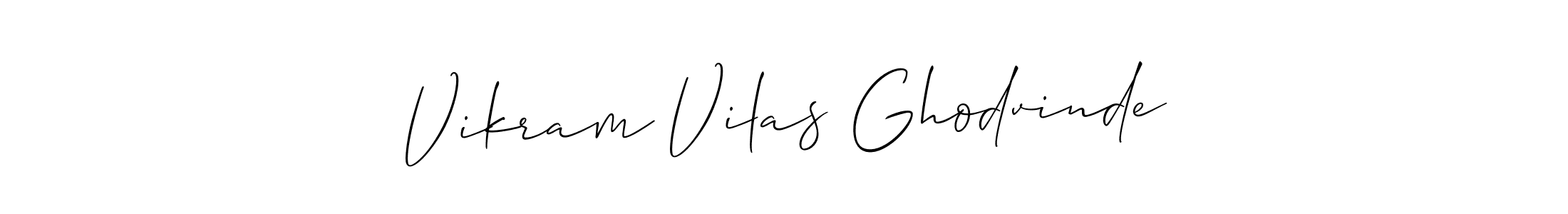 Use a signature maker to create a handwritten signature online. With this signature software, you can design (Allison_Script) your own signature for name Vikram Vilas Ghodvinde. Vikram Vilas Ghodvinde signature style 2 images and pictures png