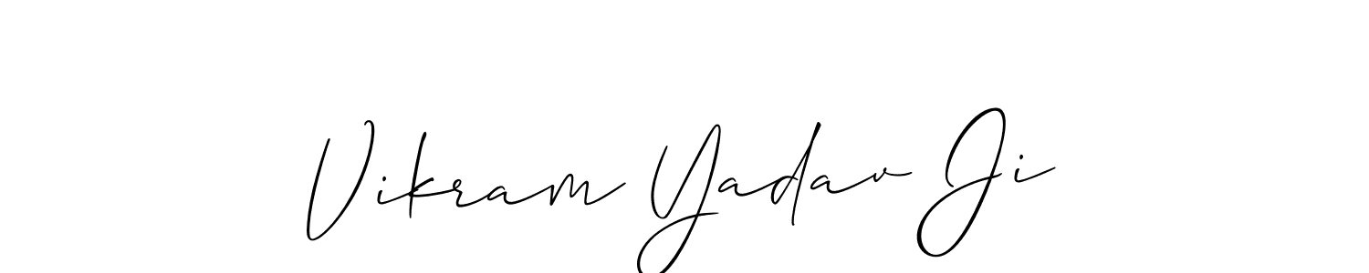 Make a beautiful signature design for name Vikram Yadav Ji. With this signature (Allison_Script) style, you can create a handwritten signature for free. Vikram Yadav Ji signature style 2 images and pictures png