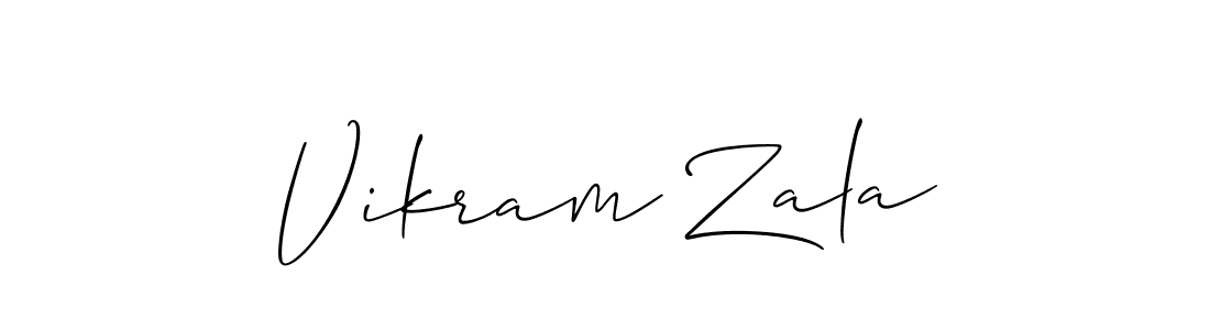 Use a signature maker to create a handwritten signature online. With this signature software, you can design (Allison_Script) your own signature for name Vikram Zala. Vikram Zala signature style 2 images and pictures png
