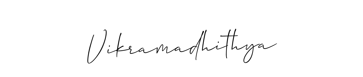 How to Draw Vikramadhithya signature style? Allison_Script is a latest design signature styles for name Vikramadhithya. Vikramadhithya signature style 2 images and pictures png