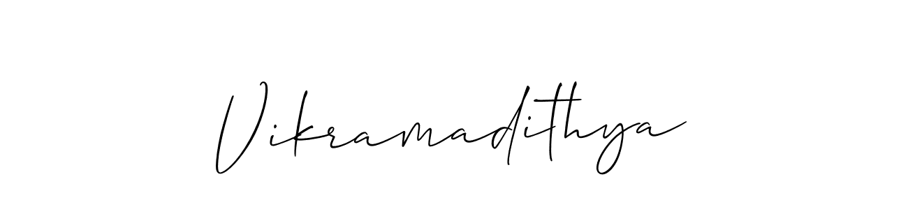 Also we have Vikramadithya name is the best signature style. Create professional handwritten signature collection using Allison_Script autograph style. Vikramadithya signature style 2 images and pictures png