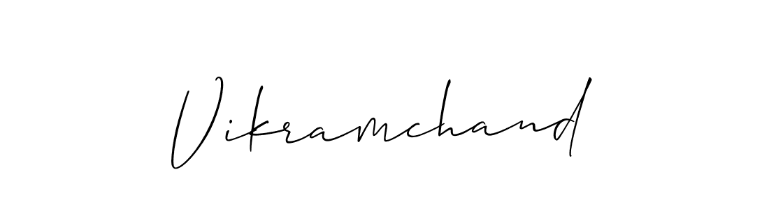 Create a beautiful signature design for name Vikramchand. With this signature (Allison_Script) fonts, you can make a handwritten signature for free. Vikramchand signature style 2 images and pictures png