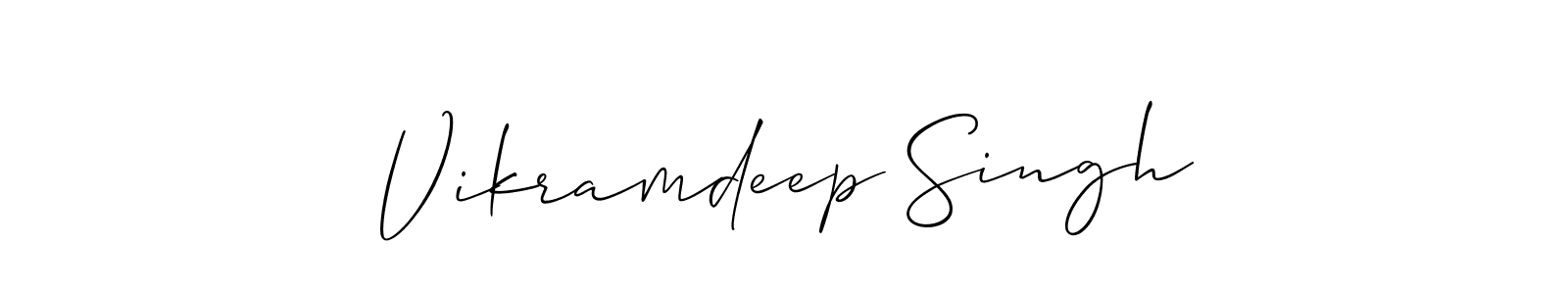 Best and Professional Signature Style for Vikramdeep Singh. Allison_Script Best Signature Style Collection. Vikramdeep Singh signature style 2 images and pictures png
