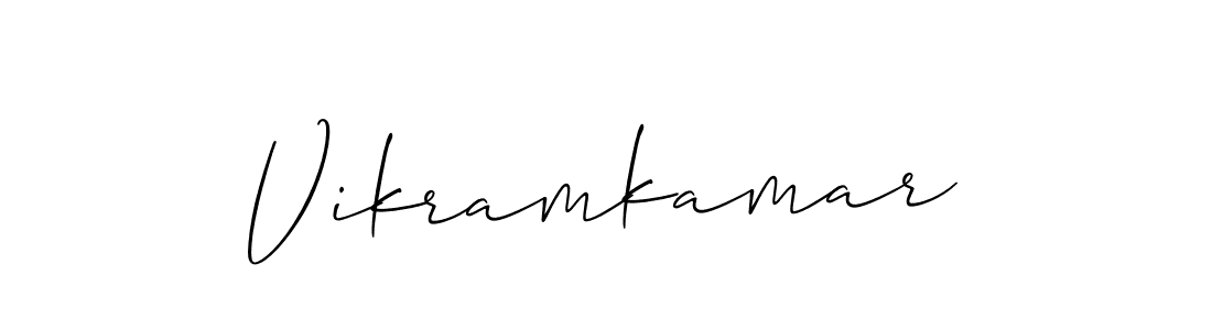 Use a signature maker to create a handwritten signature online. With this signature software, you can design (Allison_Script) your own signature for name Vikramkamar. Vikramkamar signature style 2 images and pictures png