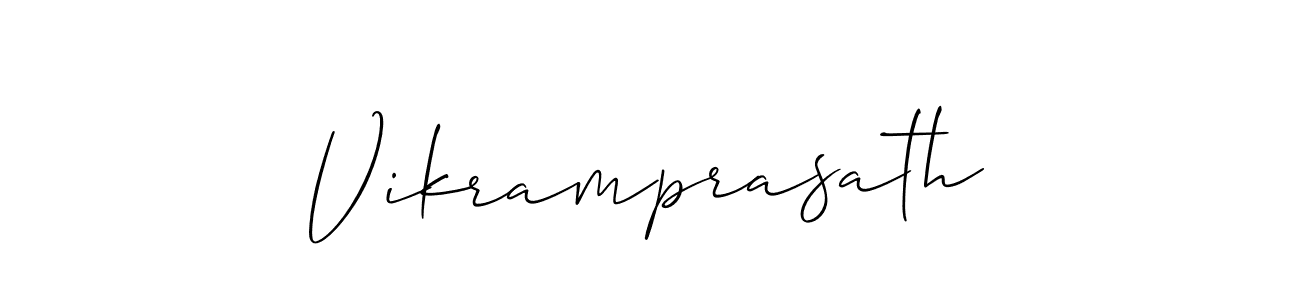How to make Vikramprasath signature? Allison_Script is a professional autograph style. Create handwritten signature for Vikramprasath name. Vikramprasath signature style 2 images and pictures png