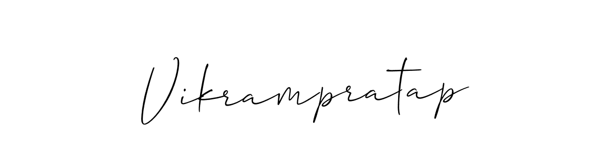 How to make Vikrampratap name signature. Use Allison_Script style for creating short signs online. This is the latest handwritten sign. Vikrampratap signature style 2 images and pictures png