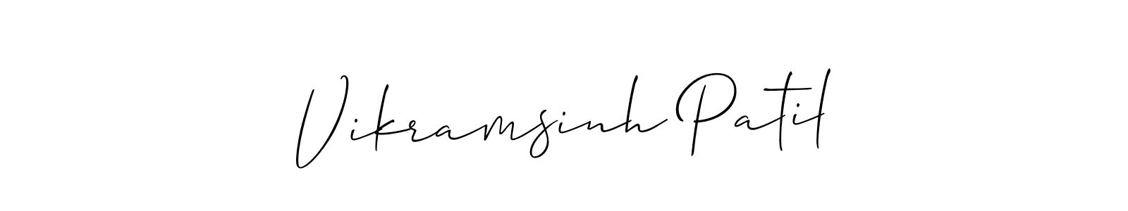 It looks lik you need a new signature style for name Vikramsinh Patil. Design unique handwritten (Allison_Script) signature with our free signature maker in just a few clicks. Vikramsinh Patil signature style 2 images and pictures png