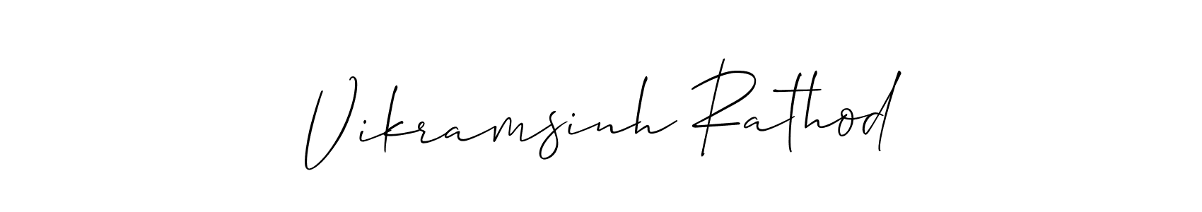 Make a beautiful signature design for name Vikramsinh Rathod. With this signature (Allison_Script) style, you can create a handwritten signature for free. Vikramsinh Rathod signature style 2 images and pictures png