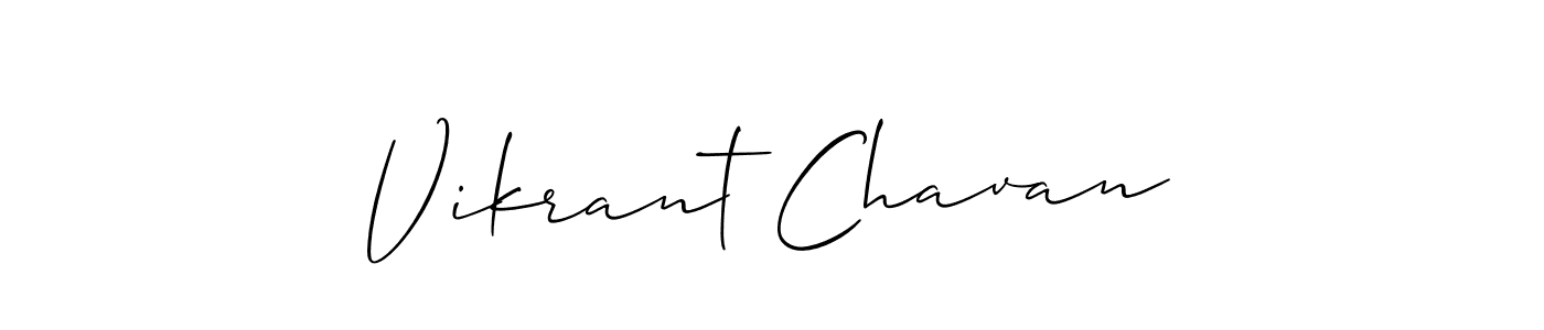 Make a beautiful signature design for name Vikrant Chavan. With this signature (Allison_Script) style, you can create a handwritten signature for free. Vikrant Chavan signature style 2 images and pictures png