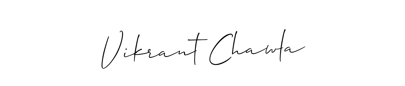 You should practise on your own different ways (Allison_Script) to write your name (Vikrant Chawla) in signature. don't let someone else do it for you. Vikrant Chawla signature style 2 images and pictures png