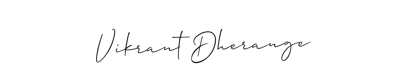 You can use this online signature creator to create a handwritten signature for the name Vikrant Dherange. This is the best online autograph maker. Vikrant Dherange signature style 2 images and pictures png