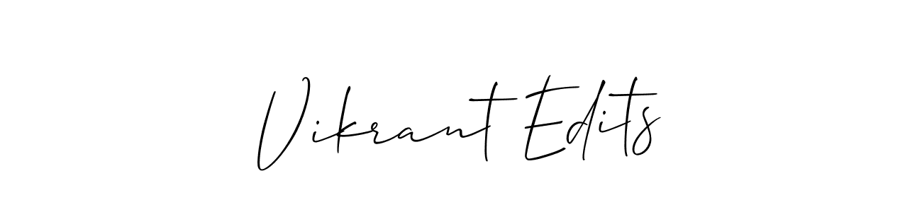 You can use this online signature creator to create a handwritten signature for the name Vikrant Edits. This is the best online autograph maker. Vikrant Edits signature style 2 images and pictures png