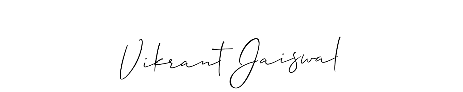 How to Draw Vikrant Jaiswal signature style? Allison_Script is a latest design signature styles for name Vikrant Jaiswal. Vikrant Jaiswal signature style 2 images and pictures png