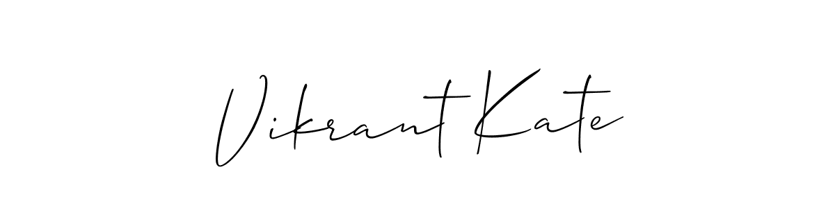 You can use this online signature creator to create a handwritten signature for the name Vikrant Kate. This is the best online autograph maker. Vikrant Kate signature style 2 images and pictures png