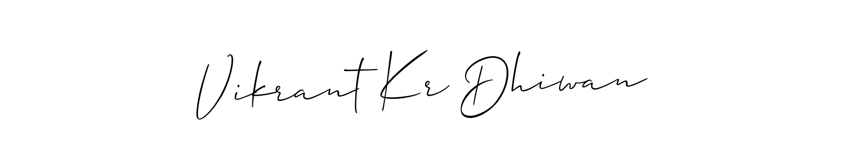 Check out images of Autograph of Vikrant Kr Dhiwan name. Actor Vikrant Kr Dhiwan Signature Style. Allison_Script is a professional sign style online. Vikrant Kr Dhiwan signature style 2 images and pictures png