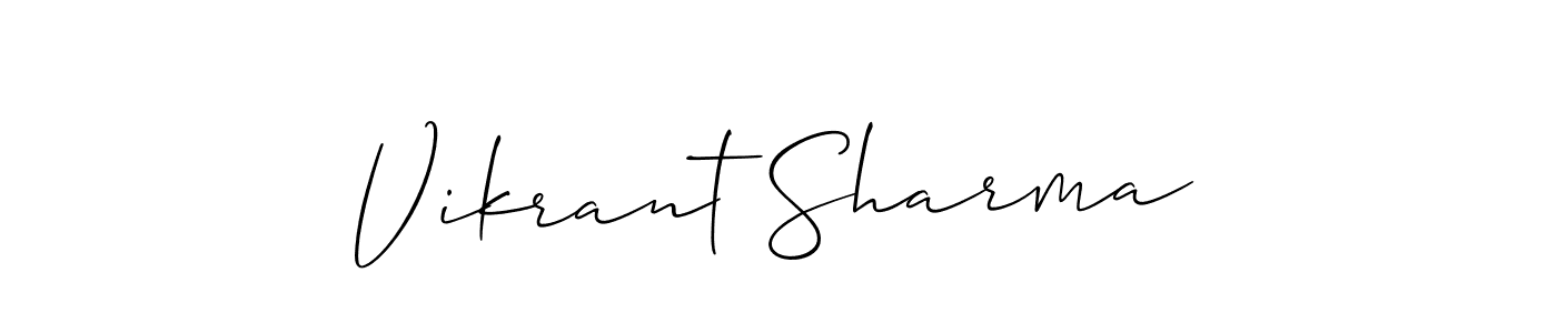 Vikrant Sharma stylish signature style. Best Handwritten Sign (Allison_Script) for my name. Handwritten Signature Collection Ideas for my name Vikrant Sharma. Vikrant Sharma signature style 2 images and pictures png