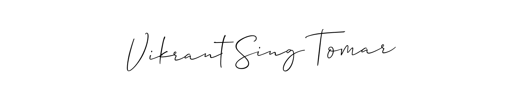 How to make Vikrant Sing Tomar signature? Allison_Script is a professional autograph style. Create handwritten signature for Vikrant Sing Tomar name. Vikrant Sing Tomar signature style 2 images and pictures png