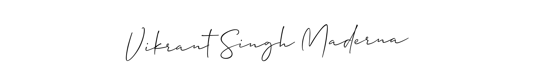 Allison_Script is a professional signature style that is perfect for those who want to add a touch of class to their signature. It is also a great choice for those who want to make their signature more unique. Get Vikrant Singh Maderna name to fancy signature for free. Vikrant Singh Maderna signature style 2 images and pictures png