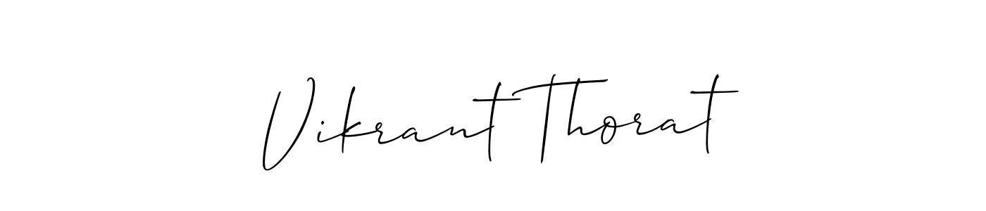 You should practise on your own different ways (Allison_Script) to write your name (Vikrant Thorat) in signature. don't let someone else do it for you. Vikrant Thorat signature style 2 images and pictures png