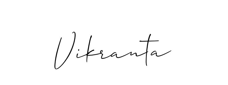 You should practise on your own different ways (Allison_Script) to write your name (Vikranta) in signature. don't let someone else do it for you. Vikranta signature style 2 images and pictures png