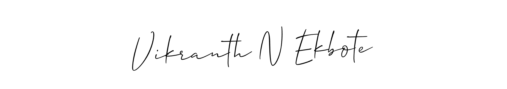 Make a beautiful signature design for name Vikranth N Ekbote. Use this online signature maker to create a handwritten signature for free. Vikranth N Ekbote signature style 2 images and pictures png