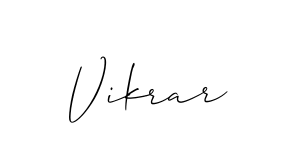 How to make Vikrar name signature. Use Allison_Script style for creating short signs online. This is the latest handwritten sign. Vikrar signature style 2 images and pictures png