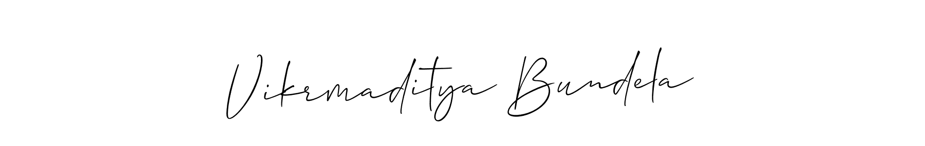 It looks lik you need a new signature style for name Vikrmaditya Bundela. Design unique handwritten (Allison_Script) signature with our free signature maker in just a few clicks. Vikrmaditya Bundela signature style 2 images and pictures png