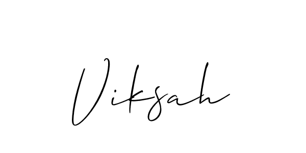 The best way (Allison_Script) to make a short signature is to pick only two or three words in your name. The name Viksah include a total of six letters. For converting this name. Viksah signature style 2 images and pictures png