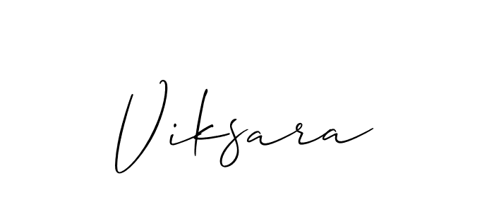 Similarly Allison_Script is the best handwritten signature design. Signature creator online .You can use it as an online autograph creator for name Viksara. Viksara signature style 2 images and pictures png