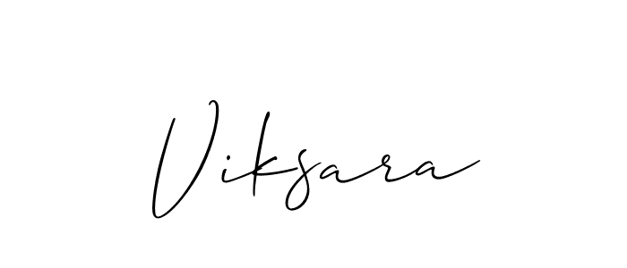 Make a beautiful signature design for name Viksara. With this signature (Allison_Script) style, you can create a handwritten signature for free. Viksara signature style 2 images and pictures png