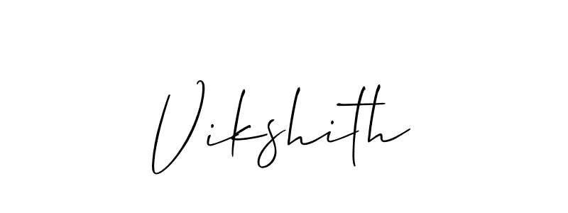 How to make Vikshith name signature. Use Allison_Script style for creating short signs online. This is the latest handwritten sign. Vikshith signature style 2 images and pictures png
