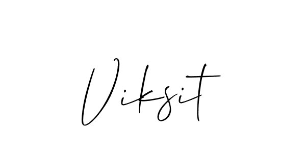 Use a signature maker to create a handwritten signature online. With this signature software, you can design (Allison_Script) your own signature for name Viksit. Viksit signature style 2 images and pictures png