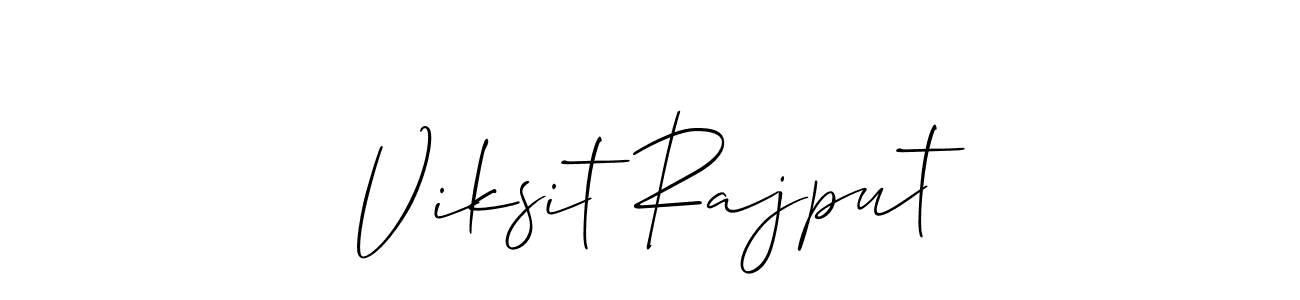 Use a signature maker to create a handwritten signature online. With this signature software, you can design (Allison_Script) your own signature for name Viksit Rajput. Viksit Rajput signature style 2 images and pictures png
