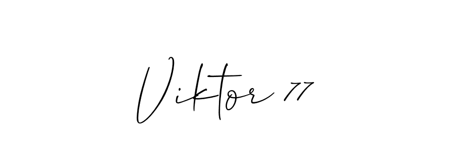 Allison_Script is a professional signature style that is perfect for those who want to add a touch of class to their signature. It is also a great choice for those who want to make their signature more unique. Get Viktor 77 name to fancy signature for free. Viktor 77 signature style 2 images and pictures png