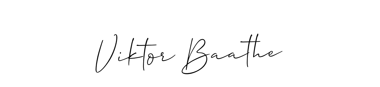 Viktor Baathe stylish signature style. Best Handwritten Sign (Allison_Script) for my name. Handwritten Signature Collection Ideas for my name Viktor Baathe. Viktor Baathe signature style 2 images and pictures png