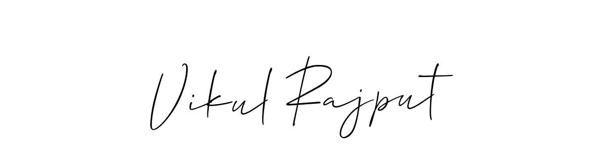 Vikul Rajput stylish signature style. Best Handwritten Sign (Allison_Script) for my name. Handwritten Signature Collection Ideas for my name Vikul Rajput. Vikul Rajput signature style 2 images and pictures png