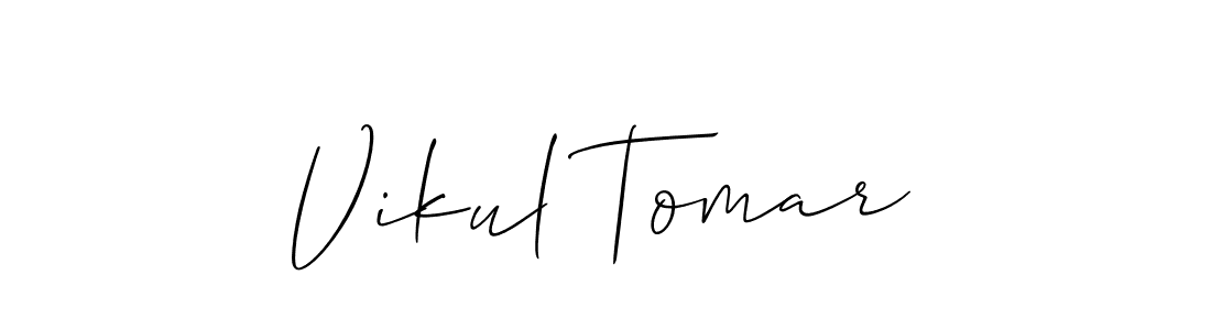 Also You can easily find your signature by using the search form. We will create Vikul Tomar name handwritten signature images for you free of cost using Allison_Script sign style. Vikul Tomar signature style 2 images and pictures png