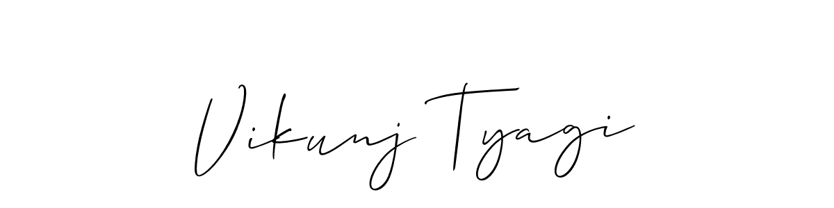 Similarly Allison_Script is the best handwritten signature design. Signature creator online .You can use it as an online autograph creator for name Vikunj Tyagi. Vikunj Tyagi signature style 2 images and pictures png