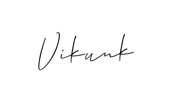 How to Draw Vikunk signature style? Allison_Script is a latest design signature styles for name Vikunk. Vikunk signature style 2 images and pictures png