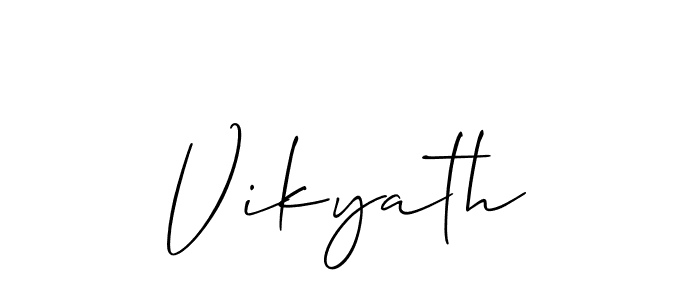 It looks lik you need a new signature style for name Vikyath. Design unique handwritten (Allison_Script) signature with our free signature maker in just a few clicks. Vikyath signature style 2 images and pictures png