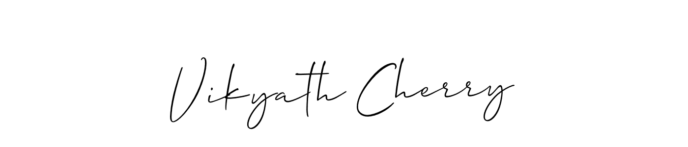 Vikyath Cherry stylish signature style. Best Handwritten Sign (Allison_Script) for my name. Handwritten Signature Collection Ideas for my name Vikyath Cherry. Vikyath Cherry signature style 2 images and pictures png