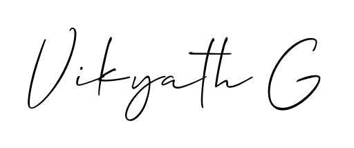 Master the art of signing with Vikyath G written in fluent Allison_Script script. A great template to practice and refine your handwriting. Vikyath G signature style 2 images and pictures png
