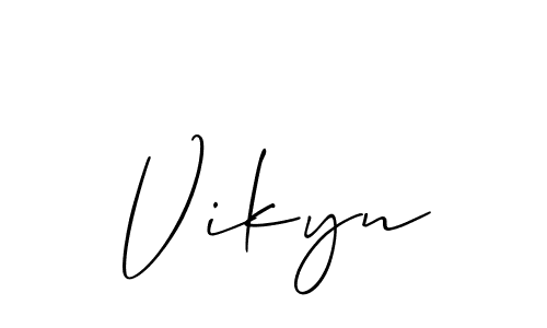 You can use this online signature creator to create a handwritten signature for the name Vikyn. This is the best online autograph maker. Vikyn signature style 2 images and pictures png