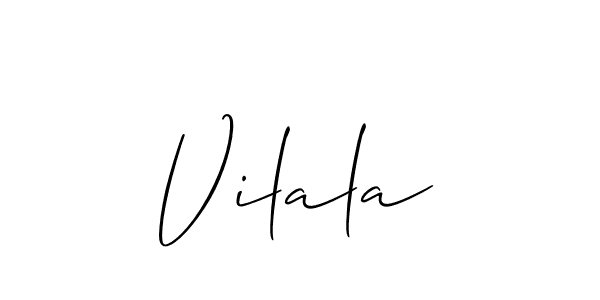 It looks lik you need a new signature style for name Vilala. Design unique handwritten (Allison_Script) signature with our free signature maker in just a few clicks. Vilala signature style 2 images and pictures png