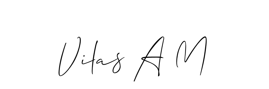 It looks lik you need a new signature style for name Vilas A M. Design unique handwritten (Allison_Script) signature with our free signature maker in just a few clicks. Vilas A M signature style 2 images and pictures png
