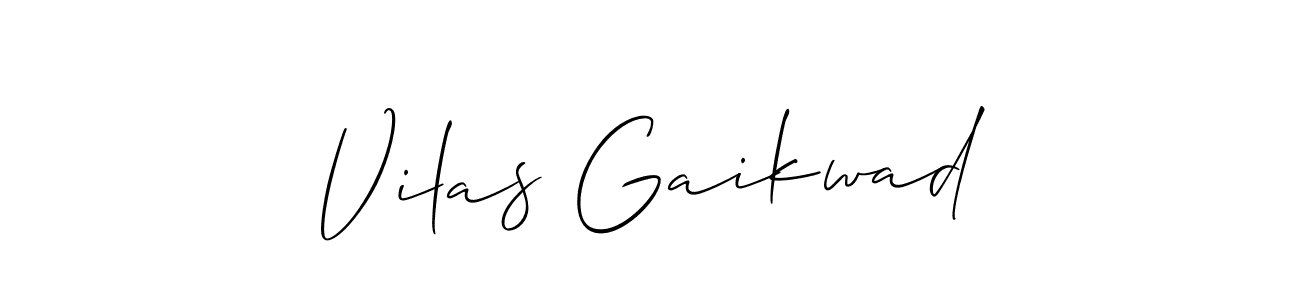 It looks lik you need a new signature style for name Vilas Gaikwad. Design unique handwritten (Allison_Script) signature with our free signature maker in just a few clicks. Vilas Gaikwad signature style 2 images and pictures png