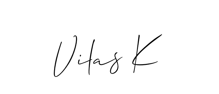 Make a short Vilas K signature style. Manage your documents anywhere anytime using Allison_Script. Create and add eSignatures, submit forms, share and send files easily. Vilas K signature style 2 images and pictures png