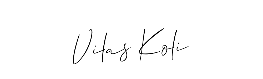 Also You can easily find your signature by using the search form. We will create Vilas Koli name handwritten signature images for you free of cost using Allison_Script sign style. Vilas Koli signature style 2 images and pictures png